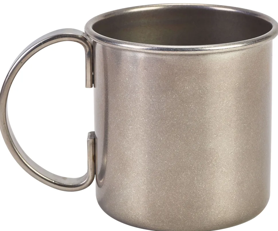 Moscow Mule Becher zylindrisch, Vintage Edelstahl - 500ml