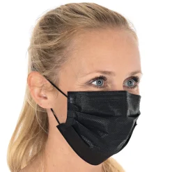 Mundschutz / OP -Maske, 3 lagig, Typ II (98%), PP - schwarz (50 Stk.)