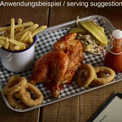 Pergamentpapier / Fettdichtes Papier, Karomuster schwarz - 25x20cm (1000 Stk.)