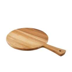 Pizzabrett / Paddleboard rund, Akazienholz - 28 x 42 x 1,5 cm