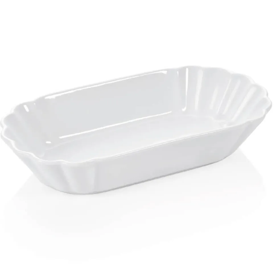 Pommes-Schale Porzellan weiß - 25x12x5cm (6 Stk.)