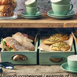 Präsentationsschublade, Akazienholz, 32,5x18,7x7cm (GN 1/3) - grün