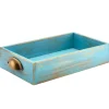 Präsentationsschublade, Akazienholz, 32,5x18,7x7cm (GN 1/3) - blau