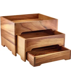 Präsentationsständer 3-stufig, Akazienholz - GN 1/2