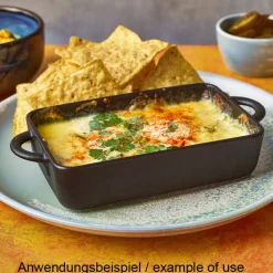 Rechteckige Schale Forge Steingut Gusseisen-Optik – 16 x 10,5 x 4 cm (6 Stk.)