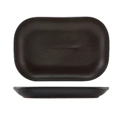 Rechteckiger Teller Antigo Steingut Antikbronze – 24 x 16,5 cm (6 Stk.)