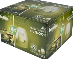 Relight Kerzenhalter Outdoor, Bolsius, Beton und Kunststoff - 13,8x9,9cm (4 Stk.)
