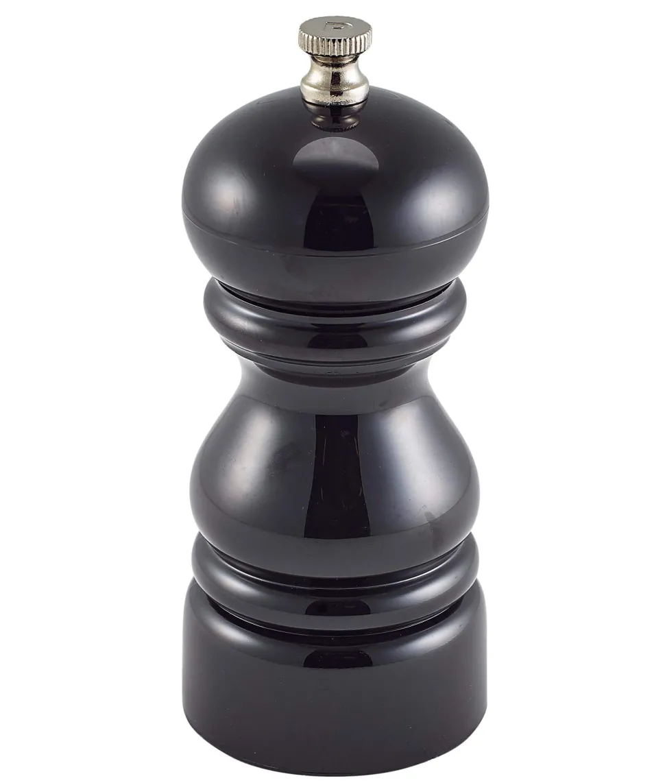 Salz-/Pfeffer-Mühle, Acryl, Keramik-Mahlwerk, 12,7x5,3cm - schwarz