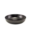 Schale aus gehämmertem Aluminium, schwarz - 31 cm
