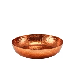 Schale aus gehämmertem Aluminium, kupferfarben - 31 cm