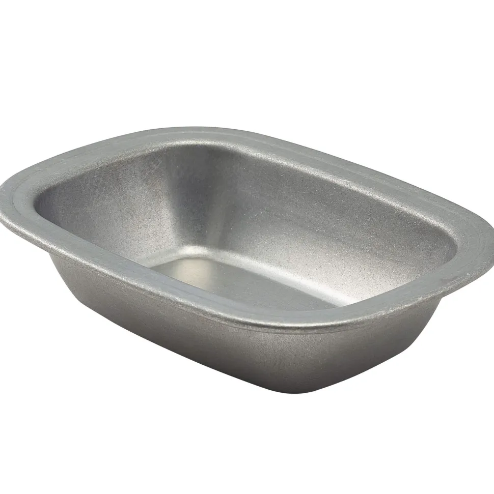 Schale, Edelstahl vintage - 20x15x4,5cm