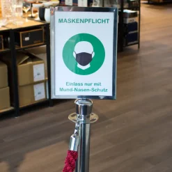 Schilderhalter DIN A4 für Abgrenzungsständer - Edelstahl