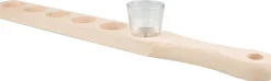 Schnapslatte Holz, 50,5cm - inkl. 12 Shotgläser