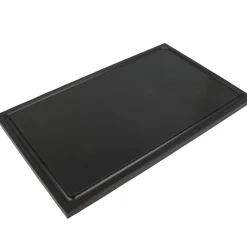 Schneidebrett mit Saftrille, HDPE schwarz - 49,5x29,5cm