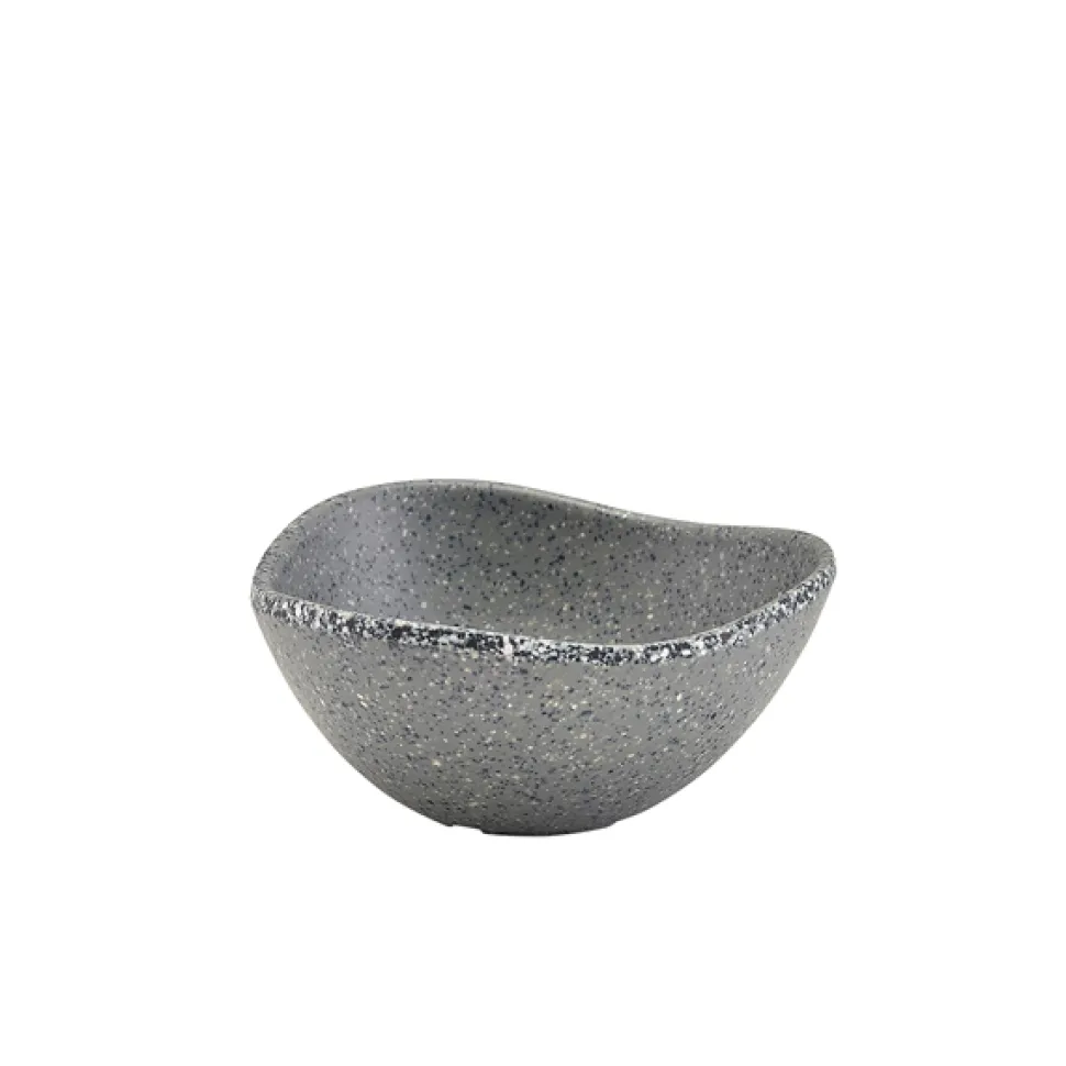 Schüssel, dreieckig, Melamin, Granitoptik grau - 100ml / 8,5cm (24 Stk.)