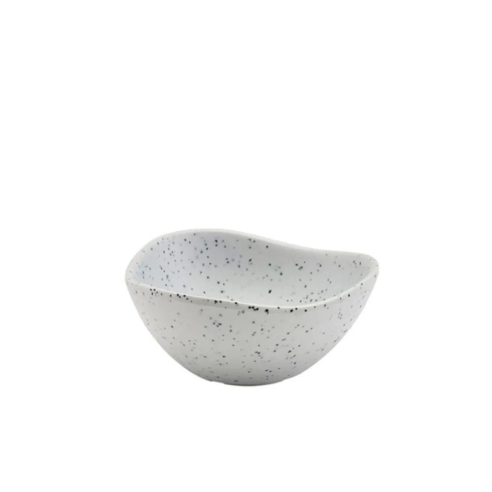 Schüssel, dreieckig, Melamin, Granitoptik weiß - 70ml / 7,5cm (24 Stk.)