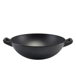 Schüssel in Wok-Optik, Melamin schwarz - 35cm