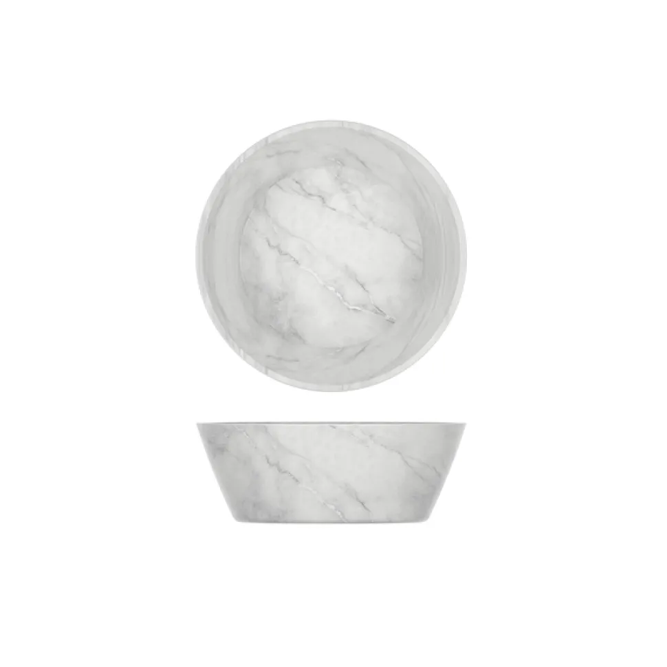 Schüssel, Melamin, Marmoroptik weiß - 20,5x7,5cm (6 Stk.)