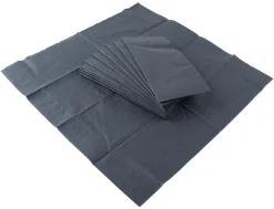 Servietten, Duni, 33x33cm, 1/8 Falz, 3-lagig, schwarz - 250 Stk.