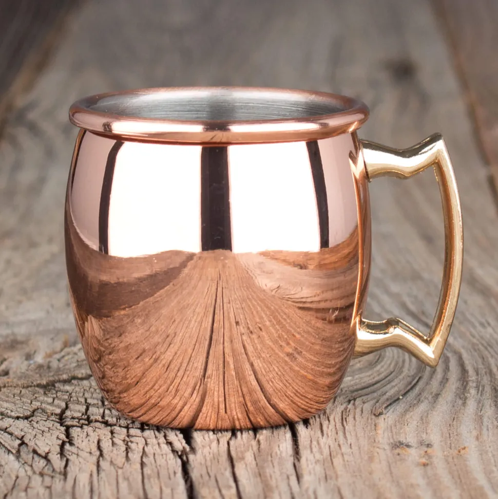 Shotglas / Mini Moscow Mule Becher, Edelstahl kupferfarben - ca. 60ml