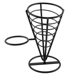 Snackspirale mit Diphalter, schwarz - 21,5cm