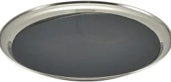 Tablett rutschfest, Edelstahl rund - 30cm
