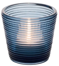 Teelichthalter, konisch - blau
