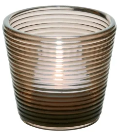 Teelichthalter, konisch - grau