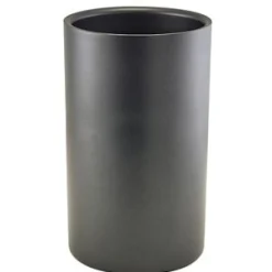 Thermo-Flaschenkühler, Edelstahl metallic-schwarz - 12x20cm