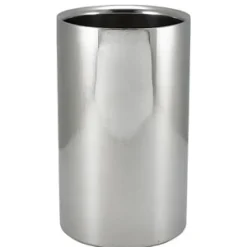 Thermo-Flaschenkühler, Edelstahl glänzend - 12x20cm