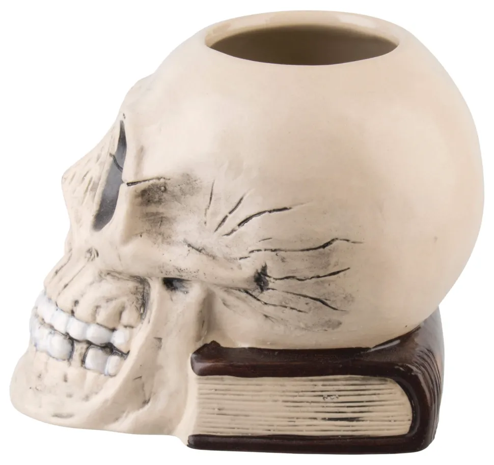 Tiki Becher Totenkopf mit Buch - 700ml