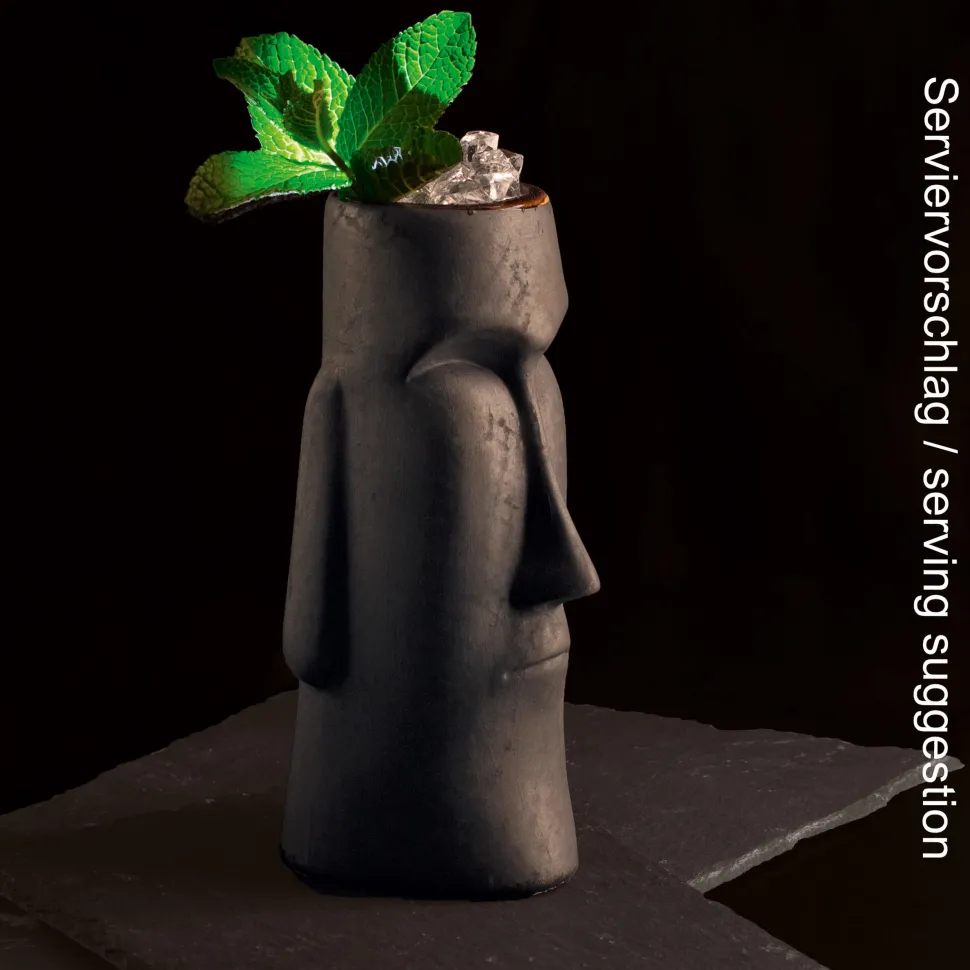 Tiki-Becher Aku Aku, anthrazit-grau - 300ml