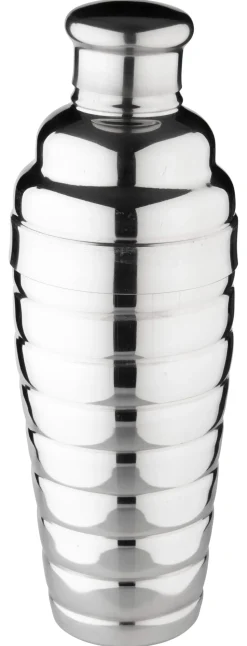 3-tlg. Cocktail Shaker, gerillt - Edelstahl (700ml)