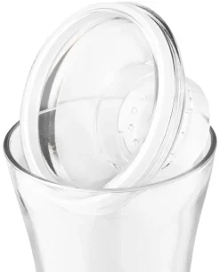 3-tlg. Cocktail Shaker, transparent - Kunststoff (600ml)