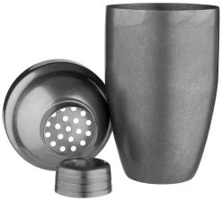 3-tlg. Cocktail Shaker Vintage, Edelstahl - 500ml