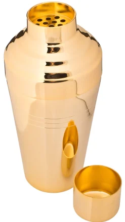 3-tlg. Cocktail Shaker Yukiwa Baron, goldfarben - 510ml
