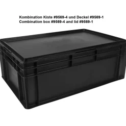 Transportkiste Euronorm schwarz - 60x40x22cm