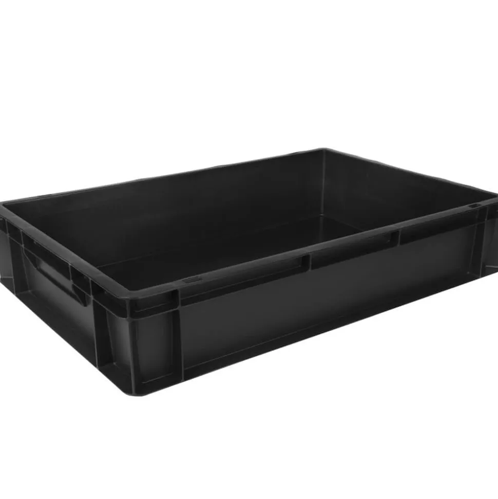 Transportkiste Euronorm schwarz - 60x40x12cm