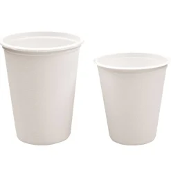 Trinkbecherdeckel Zuckerrohr, weiß - 8cm (50 Stk.)