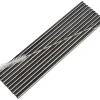 Trinkhalme, Edelstahl (6x215mm), schwarz GMB - 10 Stk.-Set mit Reinigungsbürste