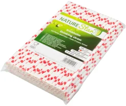 Trinkhalme, Papier (195x6mm), Punkte (rot-weiß) - 100 Stk.
