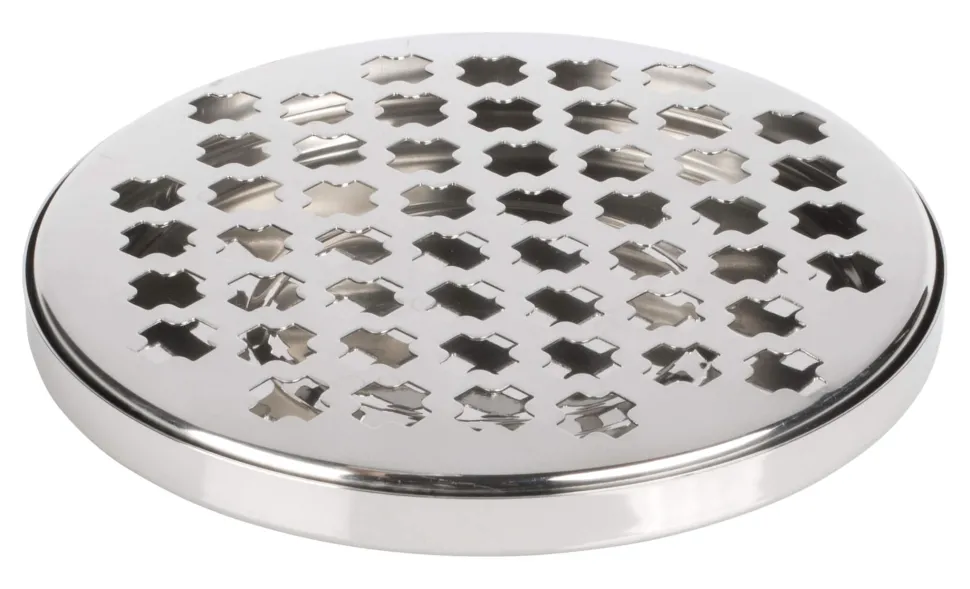 Tropfblech, rund, Kreuzmuster - Edelstahl