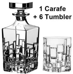 Whisky Set Etna, RCR - 1 Karaffe + 6 Tumbler