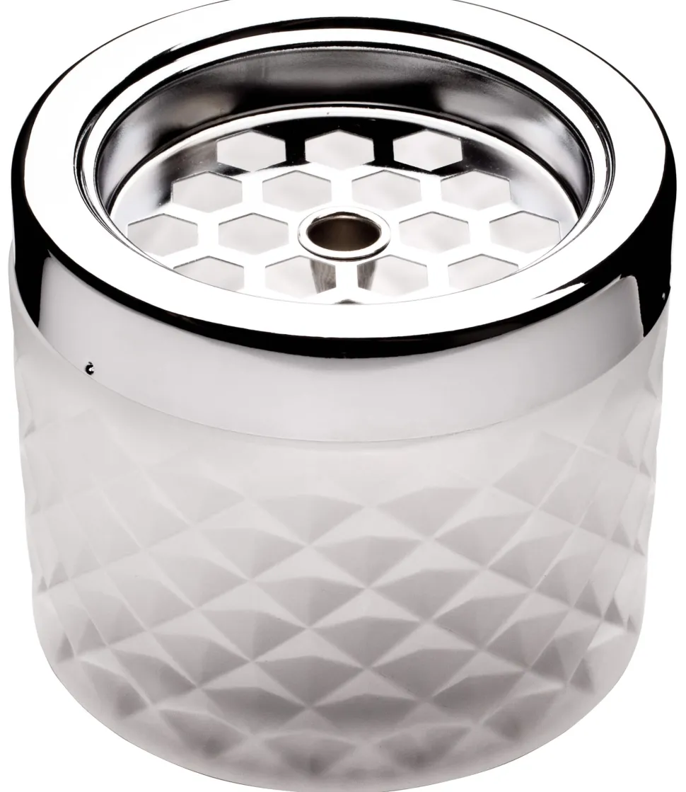 Windaschenbecher frosted weiß - Glas (9,6cm)