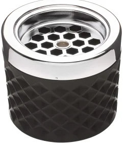 Windaschenbecher schwarz - Glas (9,6cm)