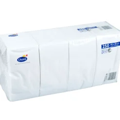 Zellstoffserviette Duni, 40x40cm, 1/8 Falz, 3-lagig - weiß (1250 Stk.)