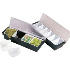 Zutatenbehälter 6 Behälter (0,473l) - schwarz